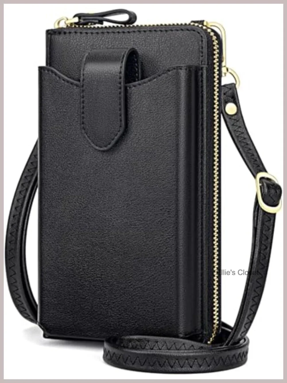 RFID Crossbody Cell Phone Wallet Purse for Women Vegan Leather Small Travel Bag